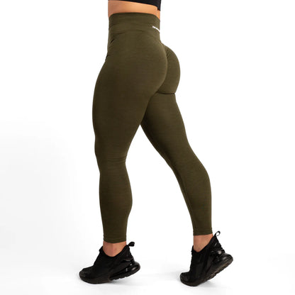 Elevate Scrunch Tights - Army Green